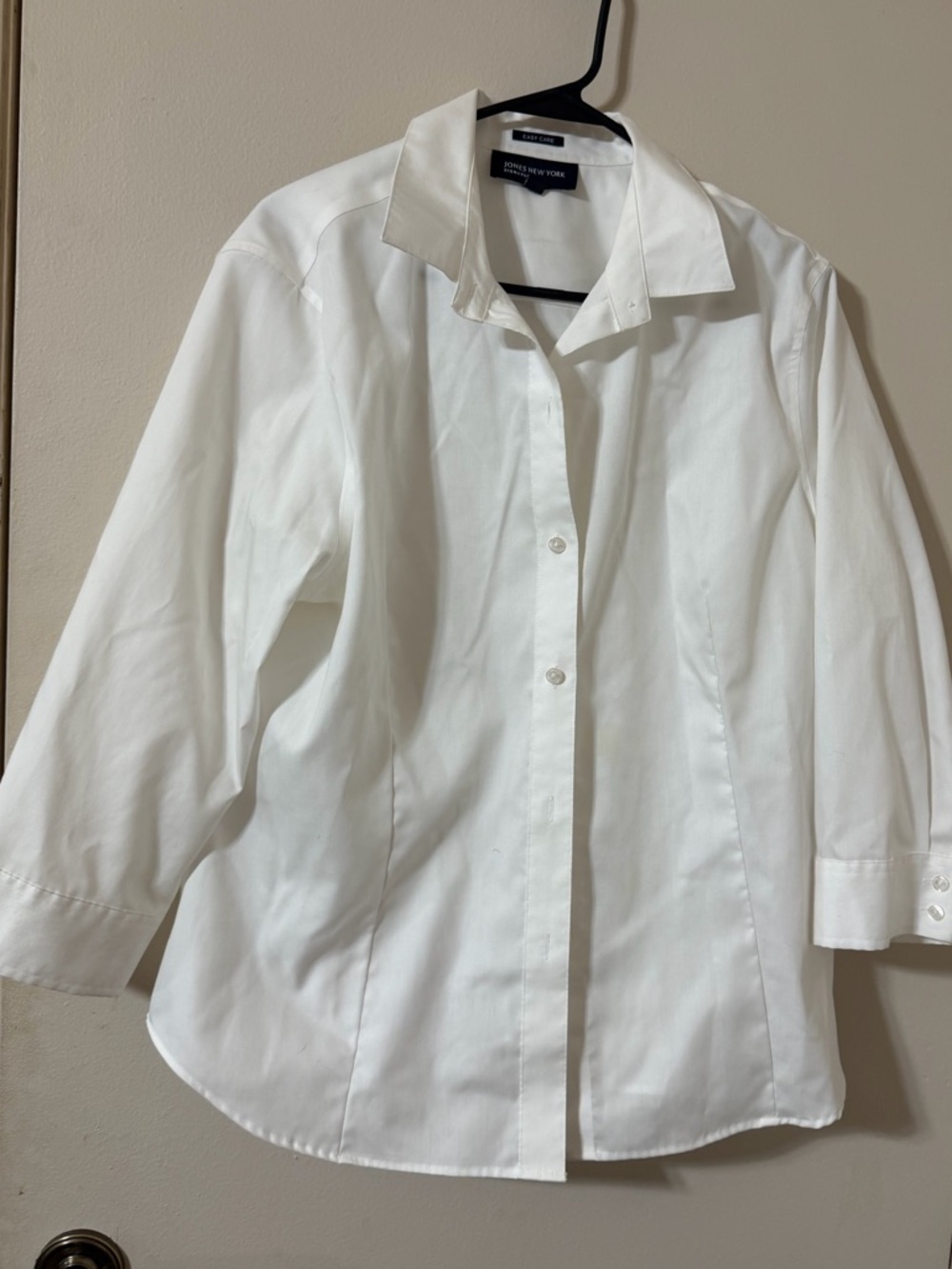 Jones New York White Easy Care Button-Front Shirt